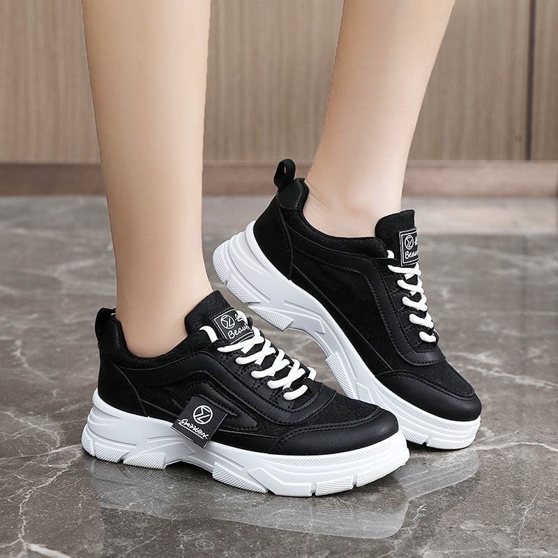 Damen modische Chunky Sneakers mit atmungsaktiver Oberflächenstruktur R&B