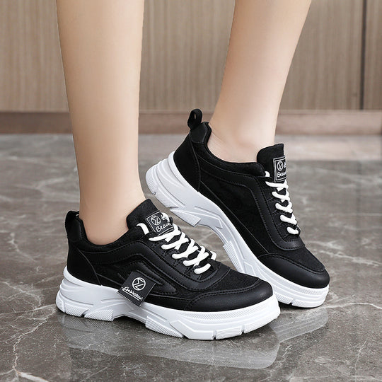 Damen modische Chunky Sneakers mit atmungsaktiver Oberflächenstruktur R&B