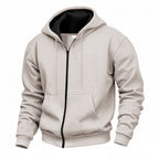 Herren Premium Kapuzenjacke mit durchgehendem Reißverschluss und weichem Fleece-Futter R&B