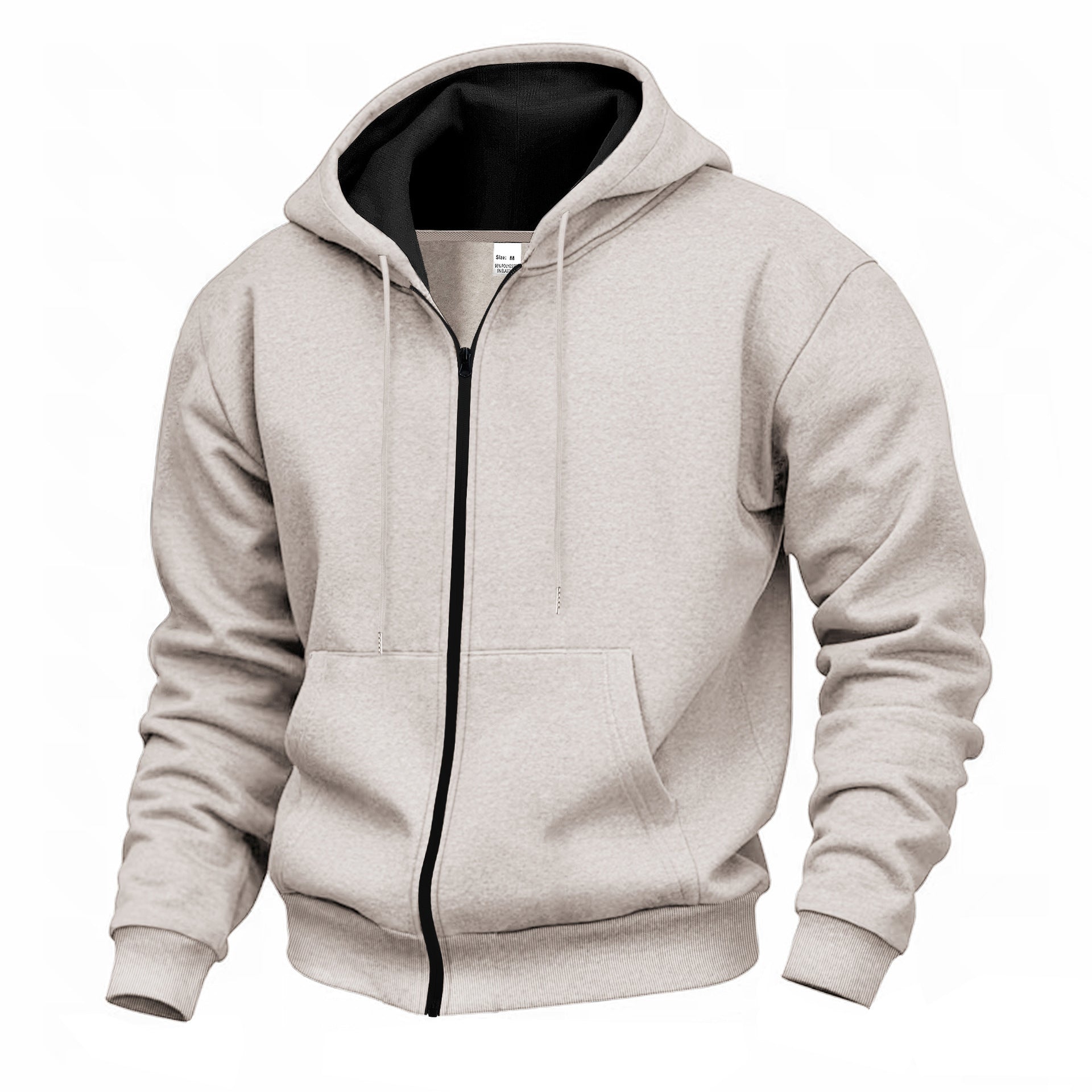 Herren Premium Kapuzenjacke mit durchgehendem Reißverschluss und weichem Fleece-Futter R&B