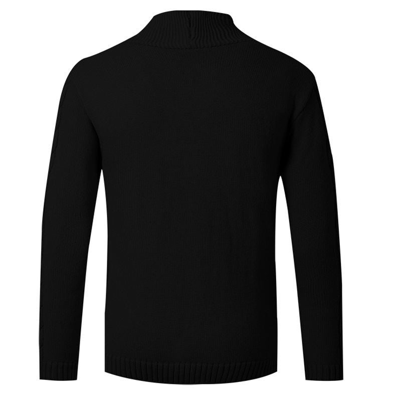 Herren Strickjacke mit elegantem Zopfmuster und hohem Kragen