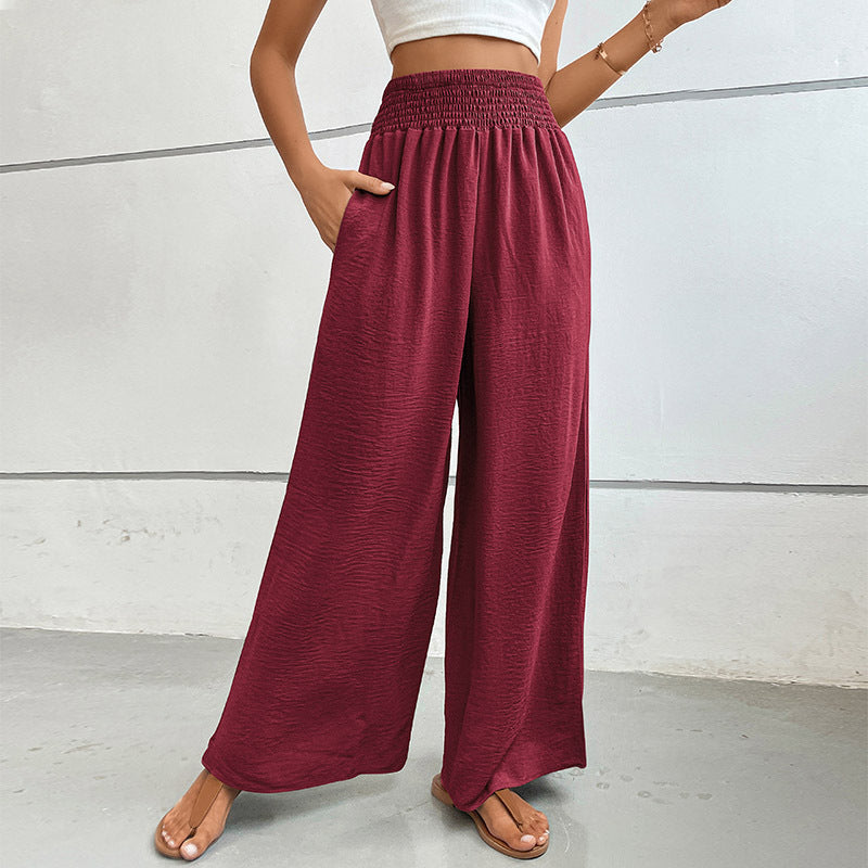 Damen Weit geschnittene Sommerhose mit elastischem Bund R&B