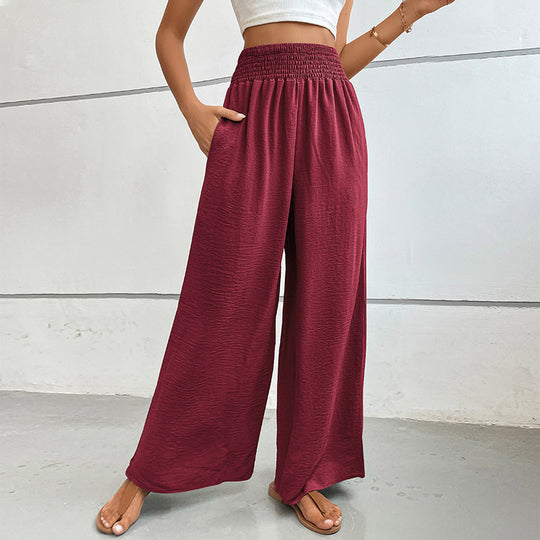 Damen Weit geschnittene Sommerhose mit elastischem Bund R&B