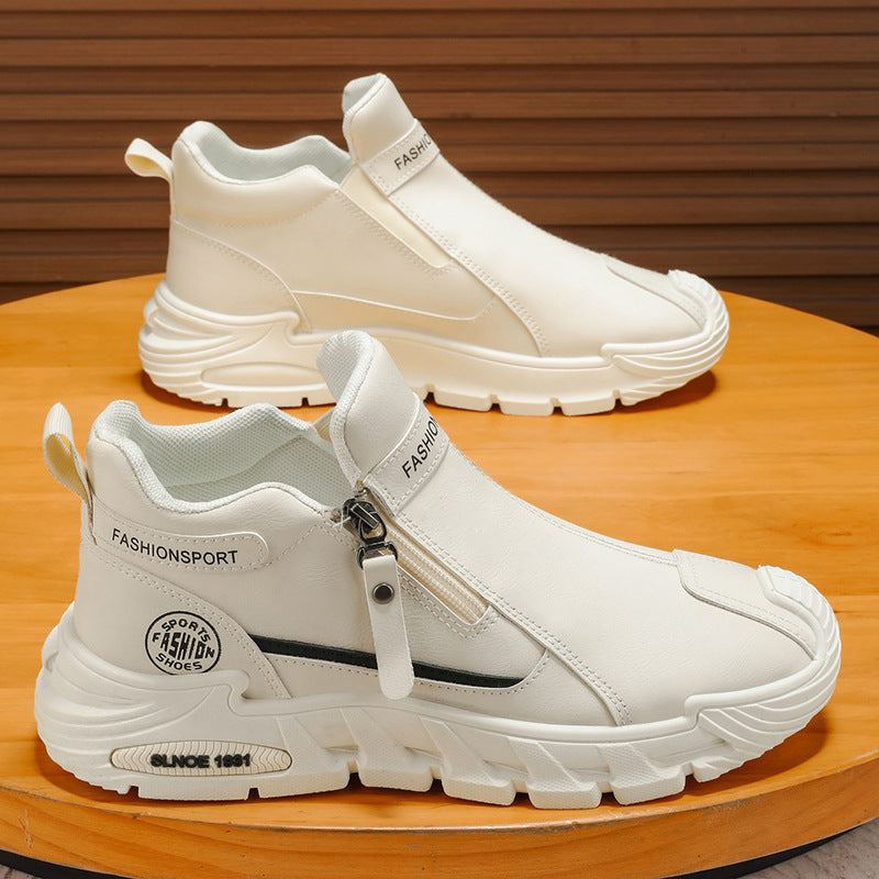 Damen Sportliche Sneaker mit praktischer Reißverschlussöffnung und stoßdämpfender Sohle