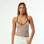 Damen Camisole-Top im lässigen Streifendesign mit verstellbaren Trägern R&B