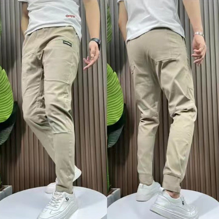Herren nan sportive Cargojoggerhose mit elastischem Bund, Kordelzug und konischem Beinabschluss R&B