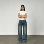 Damen Weit geschnittene Jeans mit entspannter Passform
