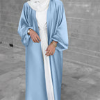 Damen Elegante Satinjacke mit weit geschnittenen Ärmeln R&B