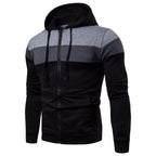 Herren sportliche Kapuzenjacke mit Farbblockdesign R&B