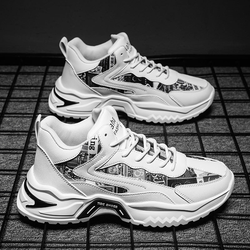 Damen moderne Sneakers mit auffälligem Print und dämpfender Laufsohle