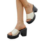 Damen Offene High-Heel Mules R&B