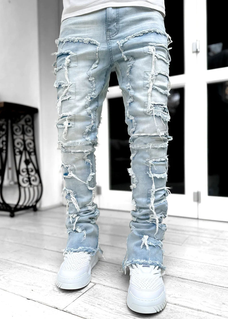 Herren Schnittige Jeanshose mit Rissoptik R&B