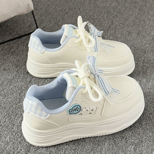 Damen Sportliche Sneakers mit verspieltem Katzenmotiv und bequemer Dämpfung R&B