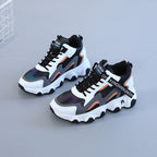 Damen sportliche Sneakers mit modischem Metallic-Design und dämpfender Sohle R&B