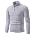 Herren Strickpullover mit modernem Stehkragen und strukturiertem Design