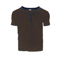 Herren Kurzarmshirt mit modernem V-Ausschnitt und Knopfleiste R&B