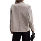 Damen Modische Wolljacke im eleganten Look mit doppelter Knopfreihe R&B