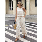 Damen zwei-teiliges Sommer Set mit feiner Stickerei und weitem Schnitt R&B