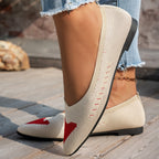 Damen Ballerinas mit kreativem Hahnentrittmuster und flexiblem Fußbett R&B