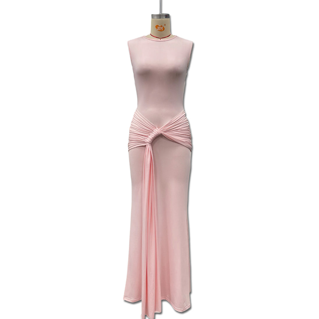 Damen Maxikleid mit stilvollem Wickel-Design und figurformender Silhouette R&B