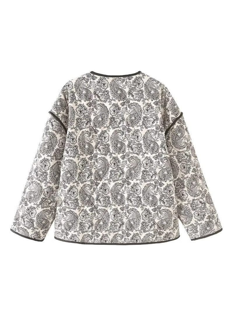 Damen modische Quiltjacke mit einzigartigem Paisleymuster R&B