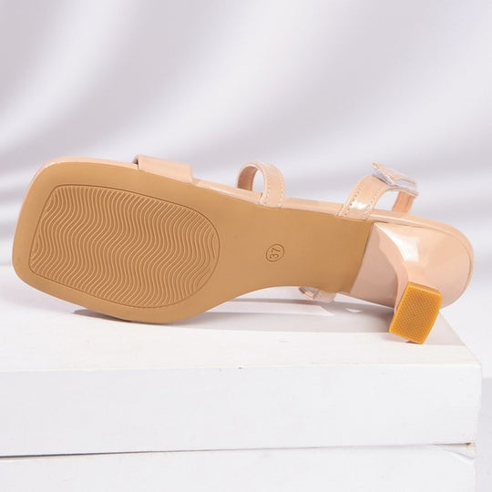 Damen elegante Slingback Sandalen mit modischem Blockabsatz R&B