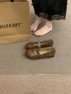Damen elegante Ballerinas mit modischem Riemchen und komfortablem Fußbett R&B