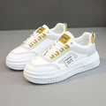 Damen modische Plateau Sneakers mit sportlicher Profilsohle und atmungsaktiver Konstruktion R&B