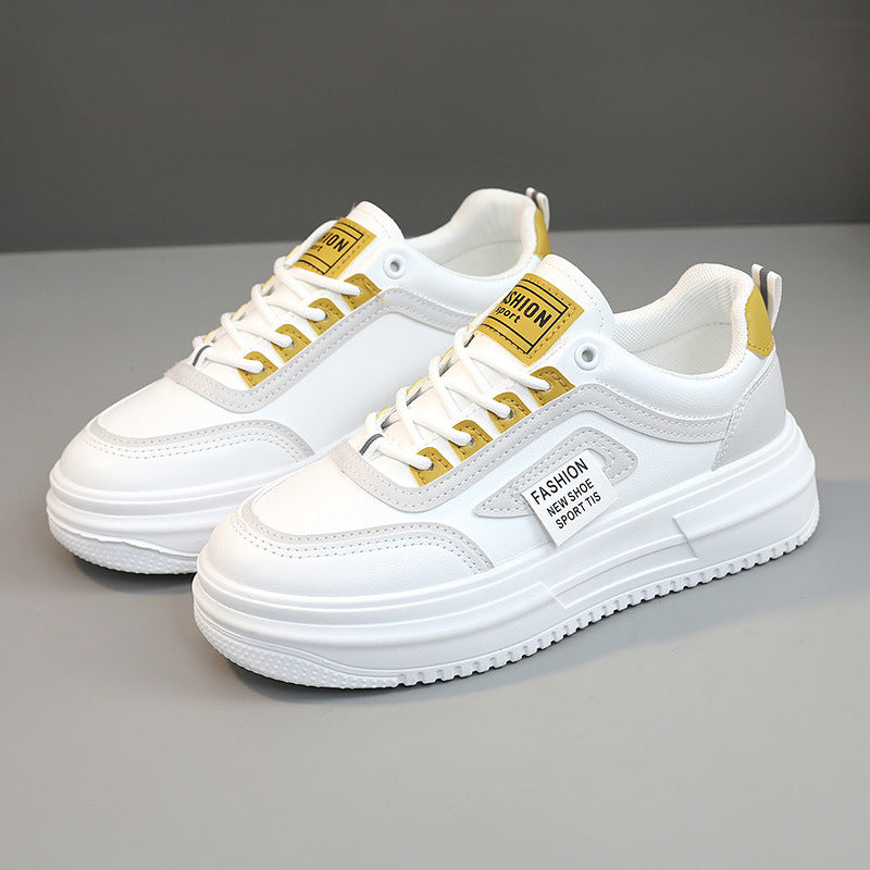 Damen modische Plateau Sneakers mit sportlicher Profilsohle und atmungsaktiver Konstruktion R&B