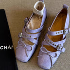 Damen Ballerina-Schuhe mit raffinierten Schnallen und elegantem Schleifendesign