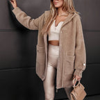 Damen Kuschelige Sherpa-Jacke mit praktischen Taschen R&B