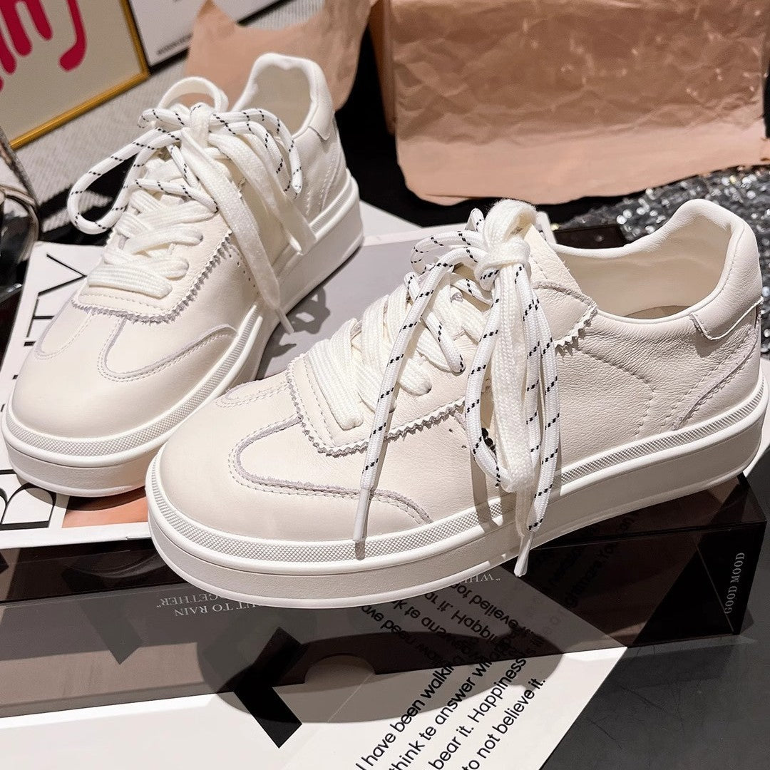 Damen modische Sneakers mit geflochtenem Obermaterial und kontrastierenden Schnürsenkeln R&B