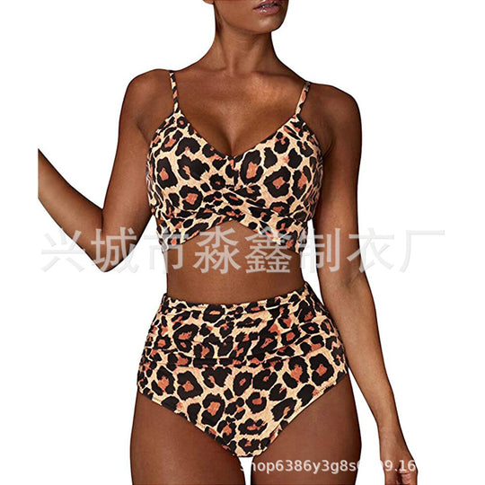 Damen Crop-Top Bikini-Set mit geflochtenem Design R&B