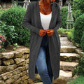 Damen Strickjacke mit offenen Kanten und lässigem Schnitt