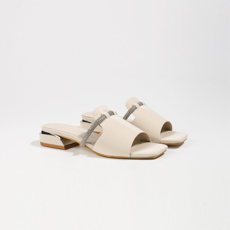 Damen elegante Sandalen mit Glitzerakzenten R&B