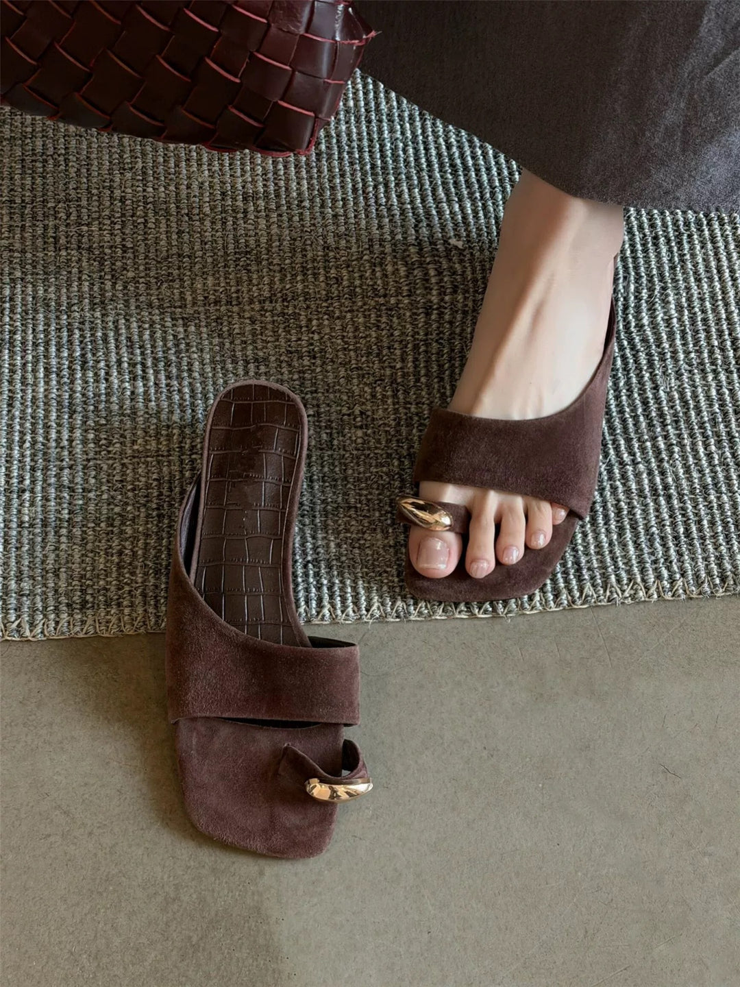 Damen Elegante Mules mit modischem Schnallenakzent R&B