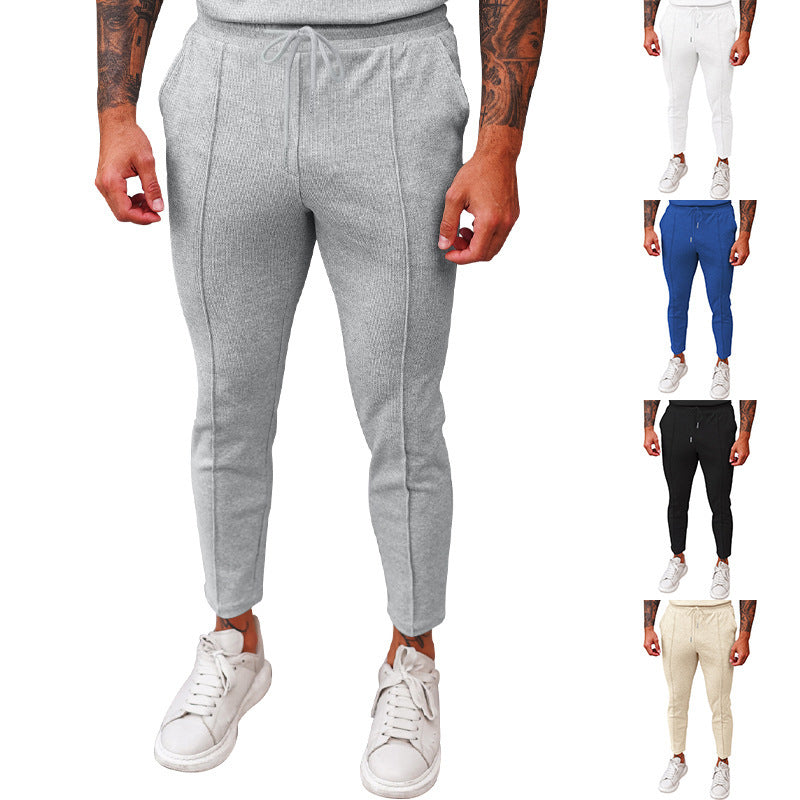 Damen elastische Freizeithose mit moderner Waffle-Textur R&B