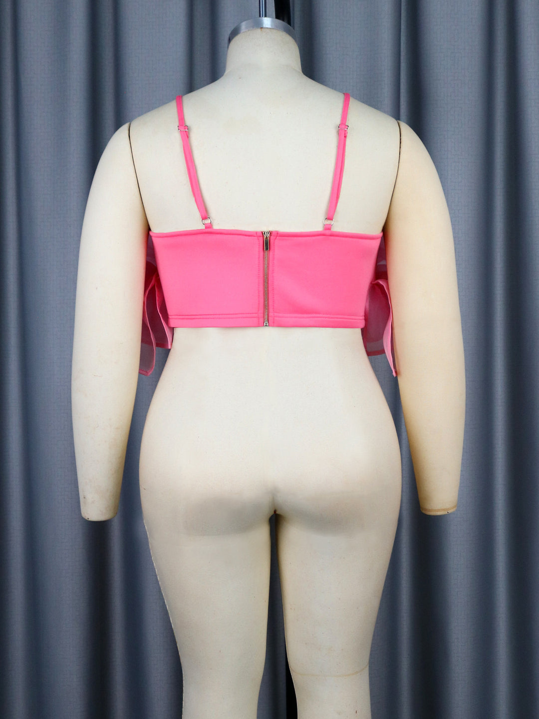 Damen Verspieltes Chiffonoberteil mit voluminösem Rüschendesign R&B