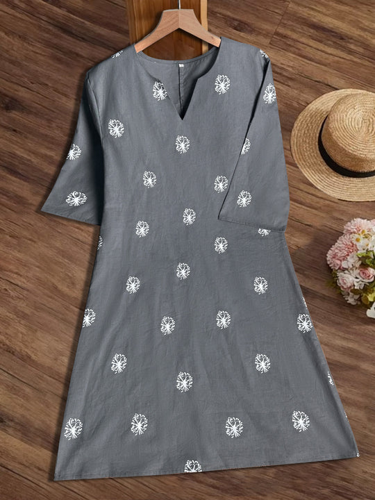 Damen luftiges Sommerkleid mit raffinierten Spitzenakzenten R&B