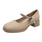 Damen elegante Mary Janes mit modernem Blockabsatz