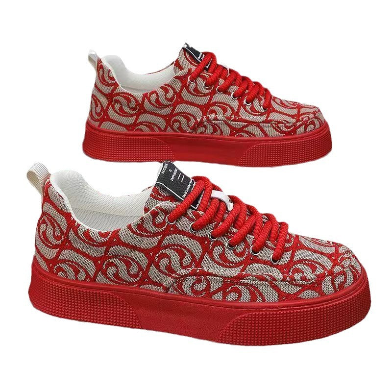 Damen modische Sneaker mit farbenfrohem grafischem Print und komfortabler Sohle R&B
