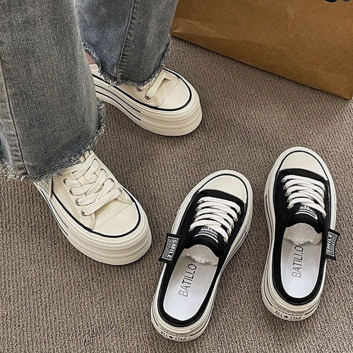 Damen Lässige Canvas-Sneaker mit strapazierfähigem Obermaterial und unverwechselbarem Design R&B