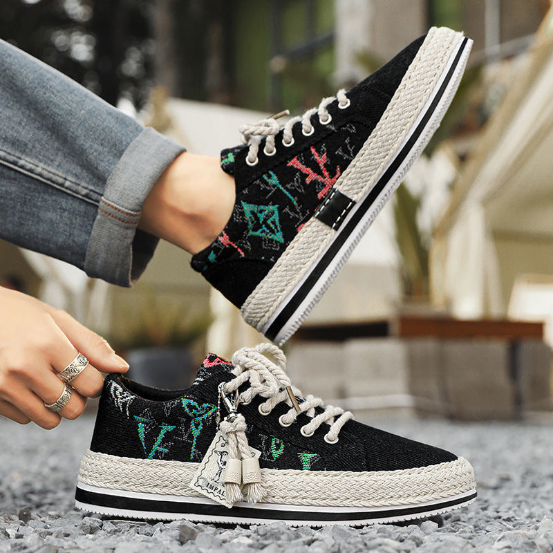 Damen Trendige und bequeme Sneakers mit geflochtenem Sohlenrand R&B