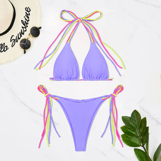 Damen Triangel-Bikini mit elegante Bindebänder R&B
