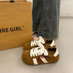 Damen Veloursleder Sneakers mit komfortabler Sohle und trendy Schnürsystem