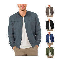 Herren moderne Bomberjacke mit bequemen Bündchen und Reißverschluss