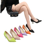 Damen klassische Pumps mit transparentem Blockabsatz und spitz zulaufender Vorderkappe R&B