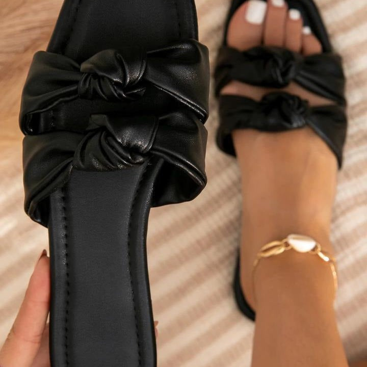 Damen modische Sandalen mit trendigem Knoten-Design R&B