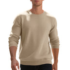 Herren nan Feinstrukturierter Strickpullover mit Waffelstruktur und Rundhalsausschnitt R&B