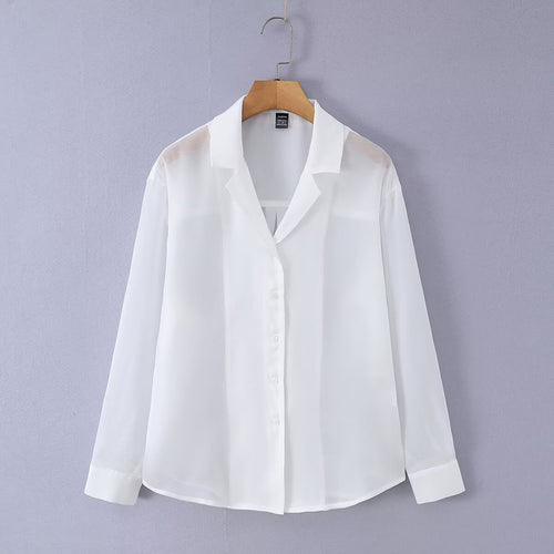 Damenbluse aus luftiger Mikrofaser mit elegantem Kragen und knöpfbarem Verschluss R&B